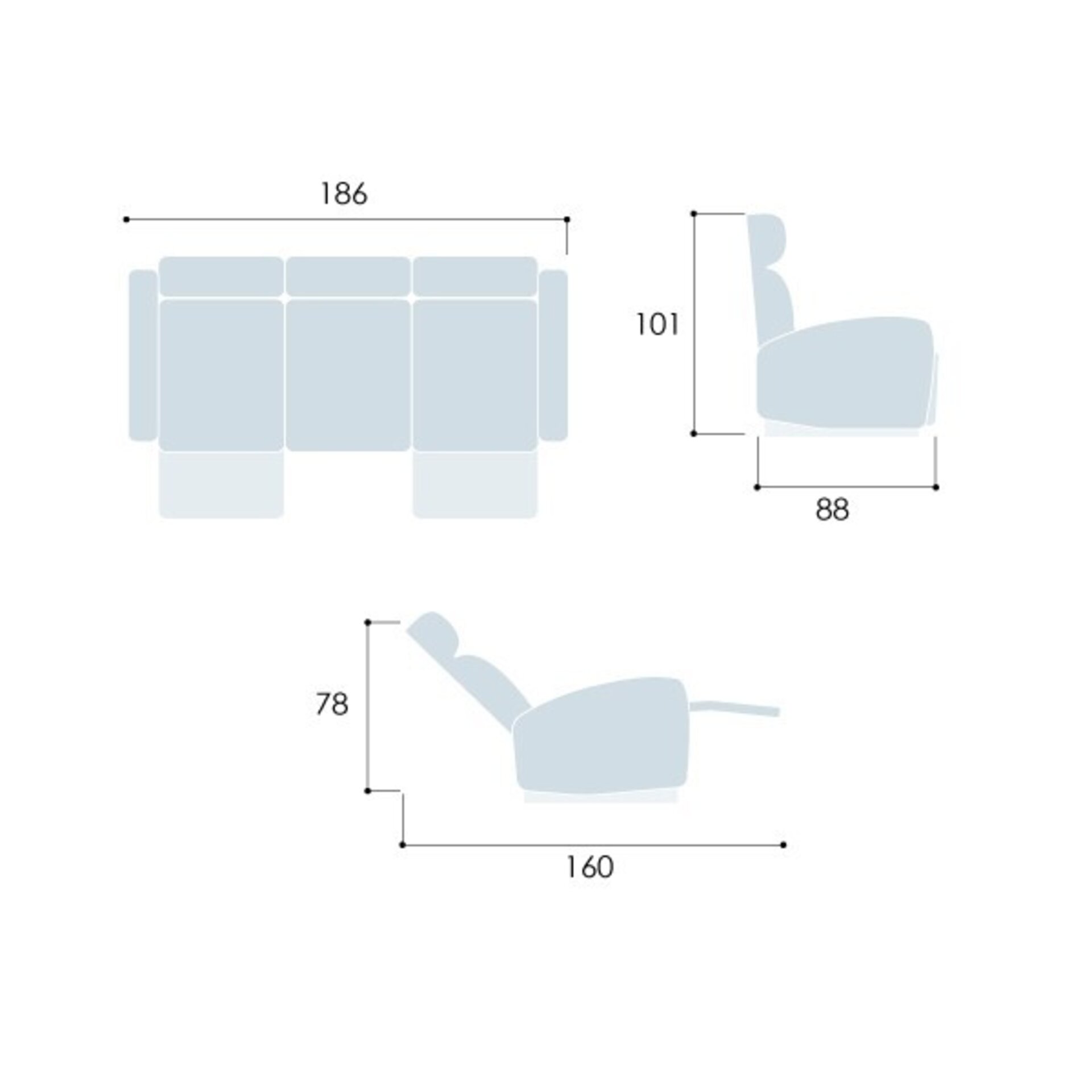 SOFA RELAX 2P/3P MOD. ZOE - 6